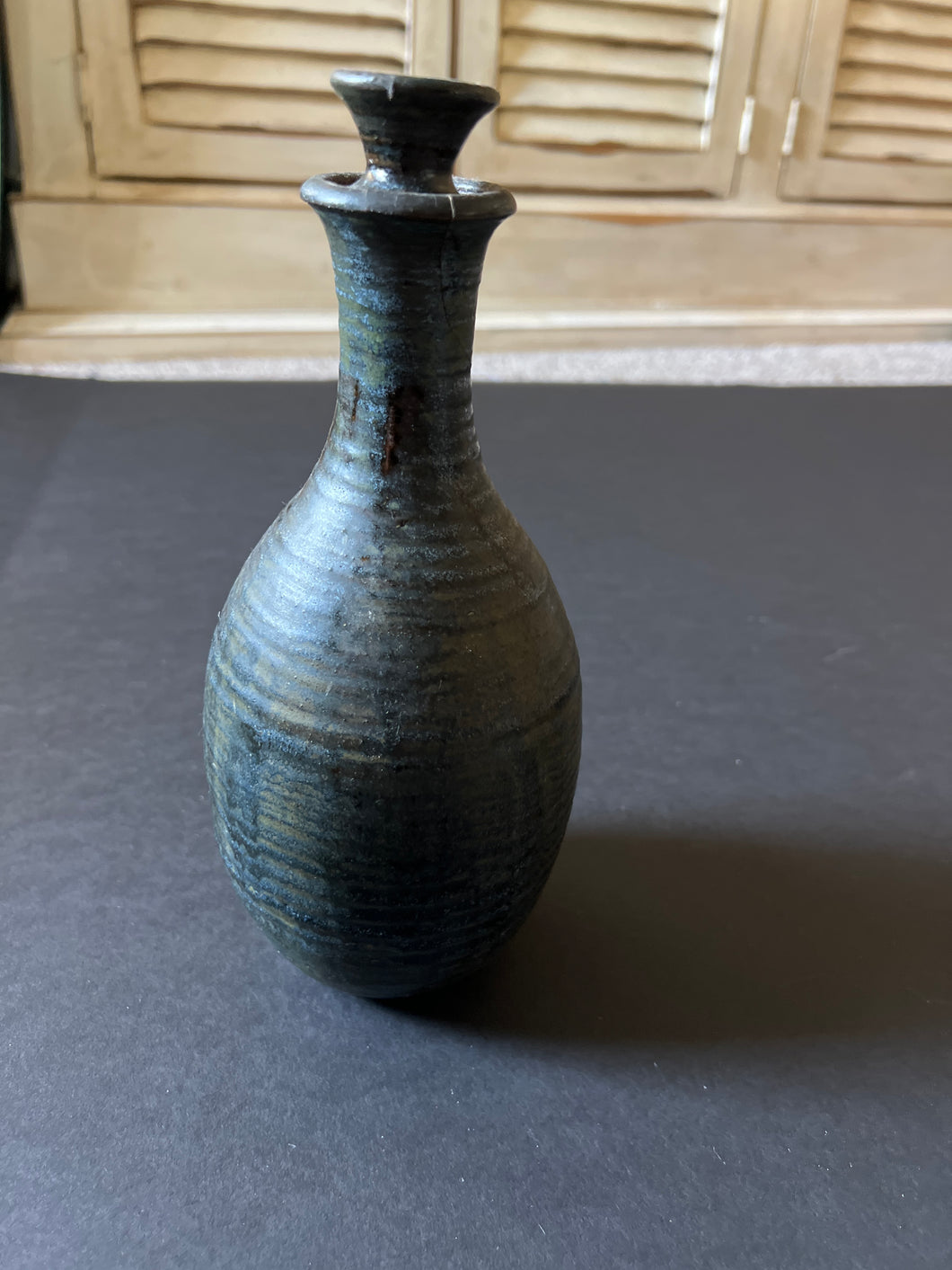 TALL CLAY CONTAINER With lid