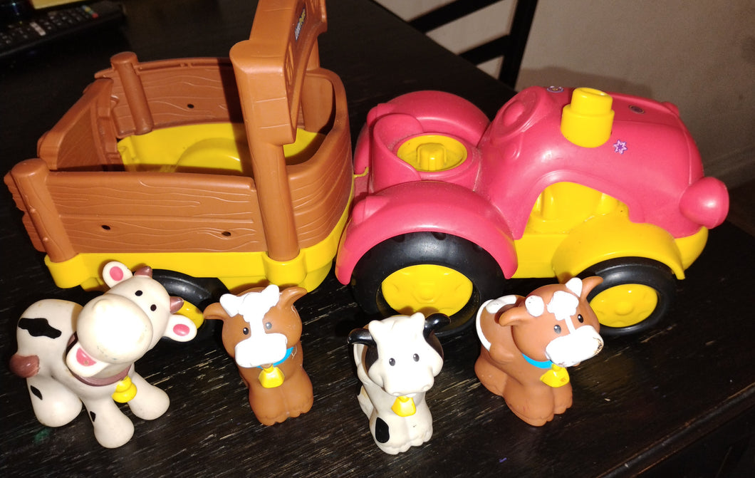 Tractor with Animals Farm Set Little People