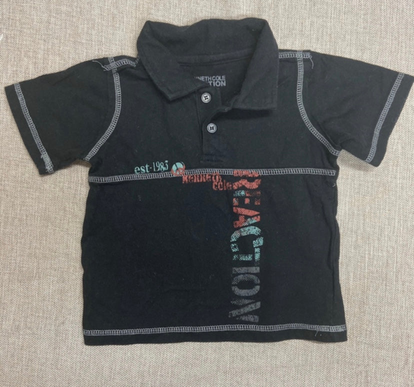 Kenneth Cole Reaction black polo - size 12 Months