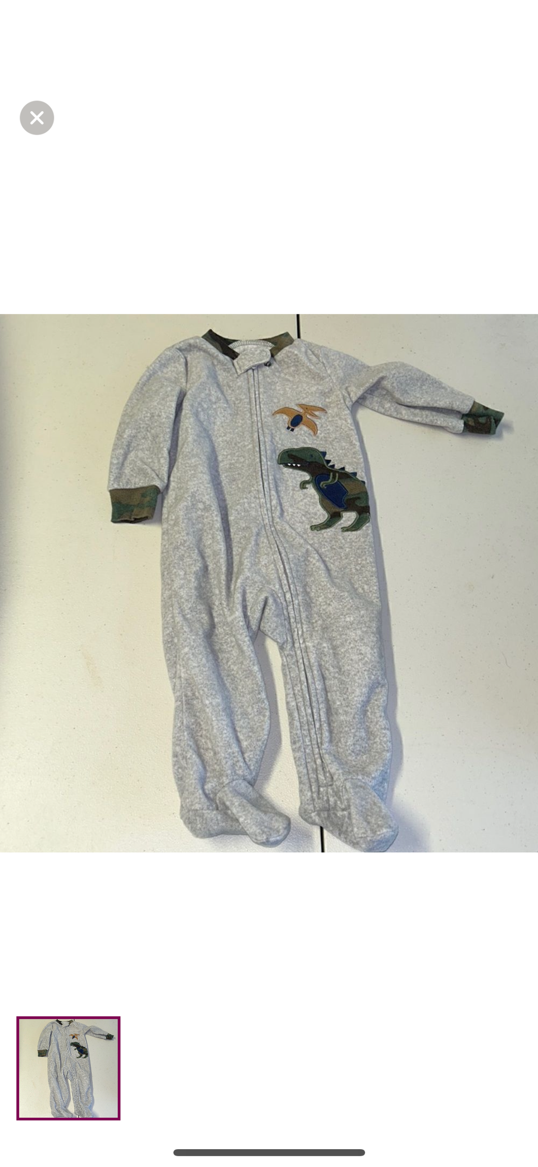 9m fleece footed pj Dinosaur pajamas - size 9 Months