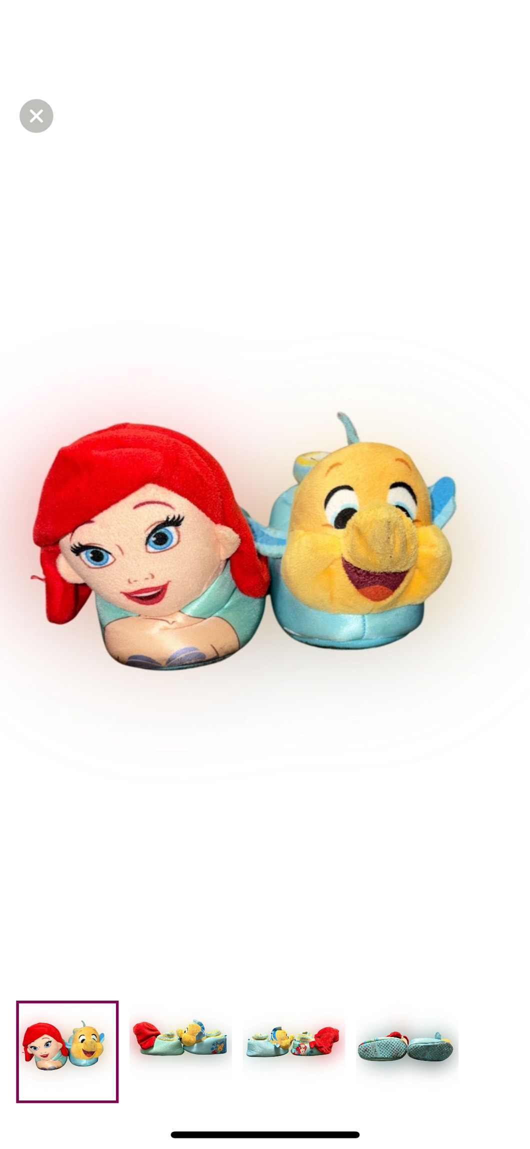 Little mermaid slippers Size 7/8 - size Shoes-toddler 7