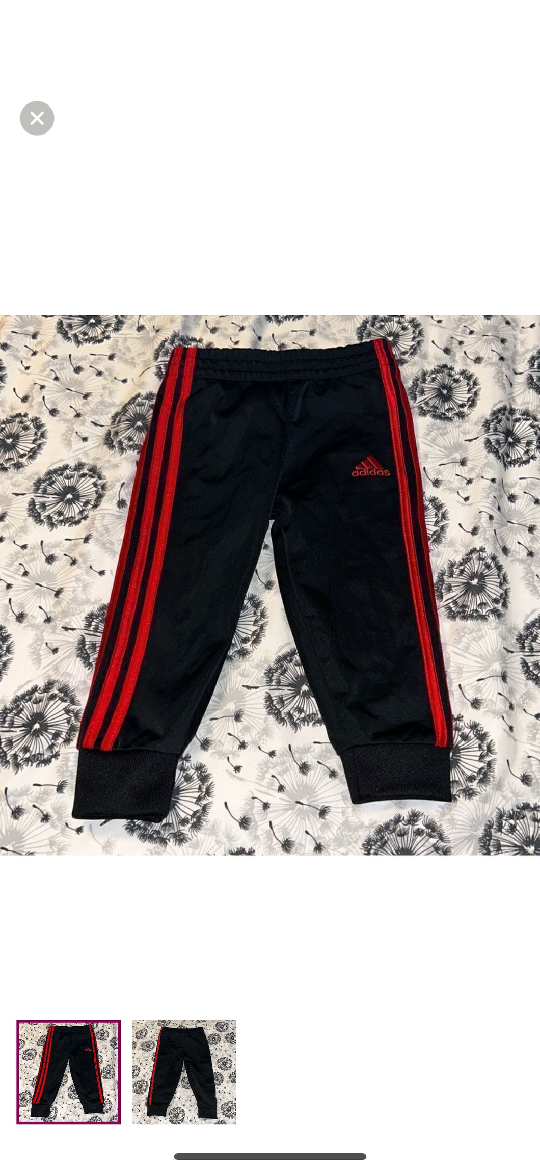 12m adidas track pants Red and black - size 12 Months