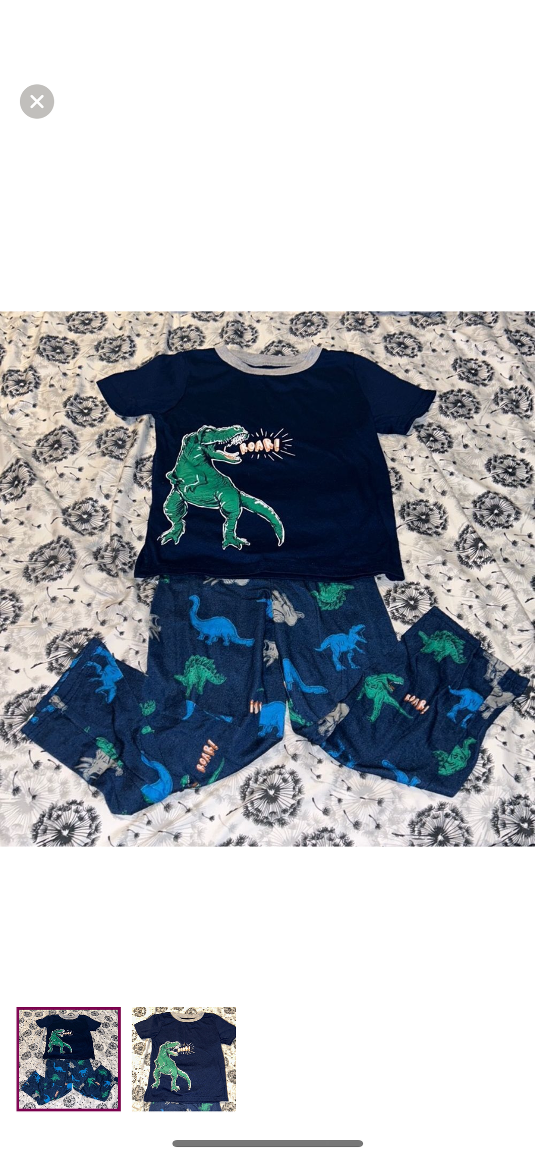 Carters dinosaur pajamas 2 piece - size Kids 6