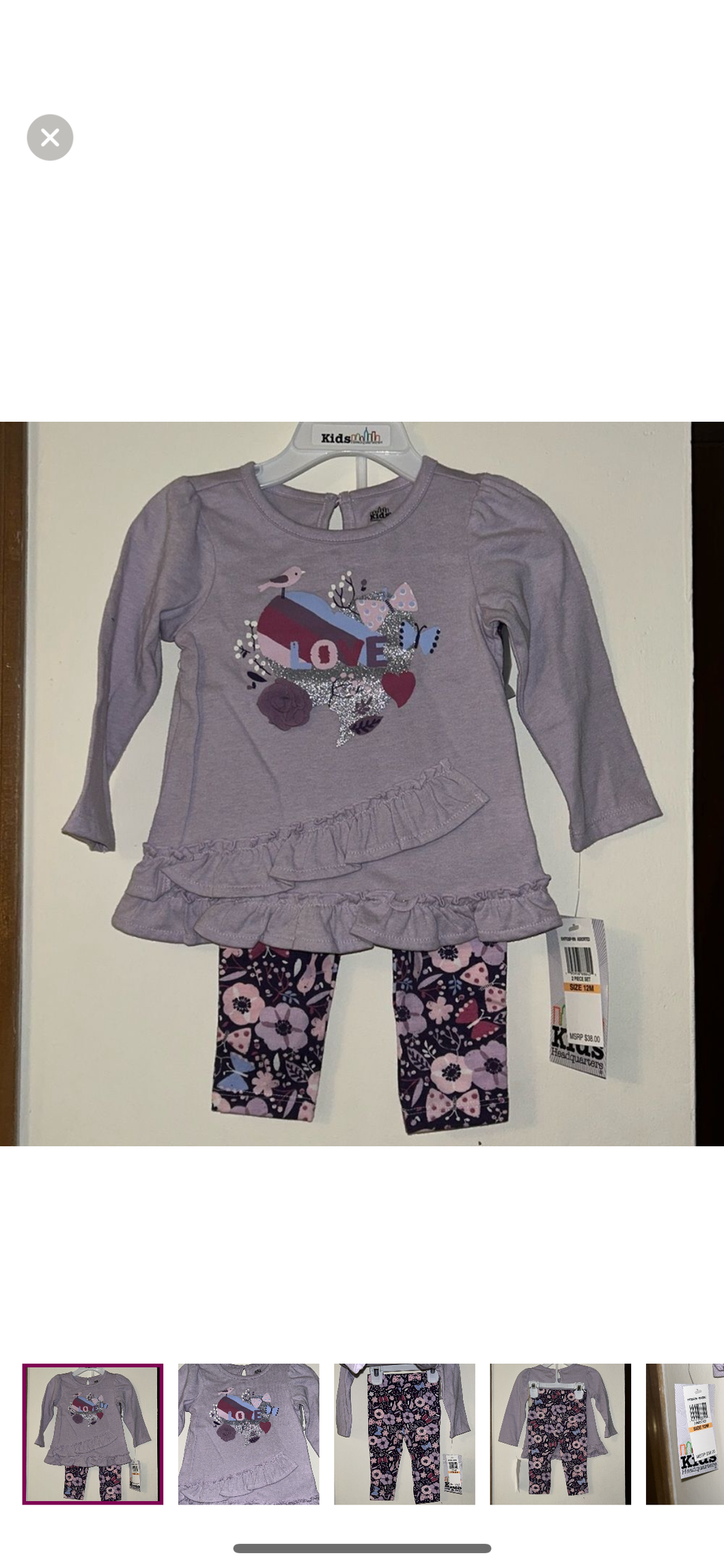 Nwt 2 piece love bird Matching set - size 12 Months