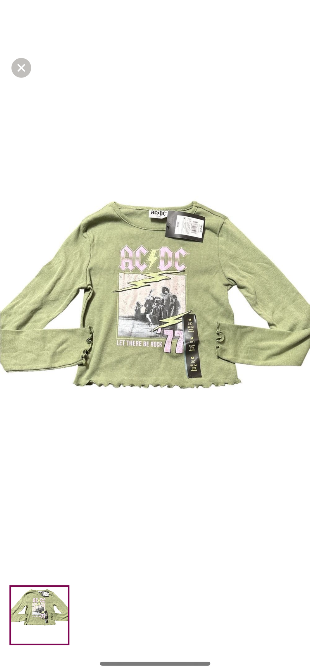 Nwt AC/DC shirt Long sleeve shirt - size Kids 8