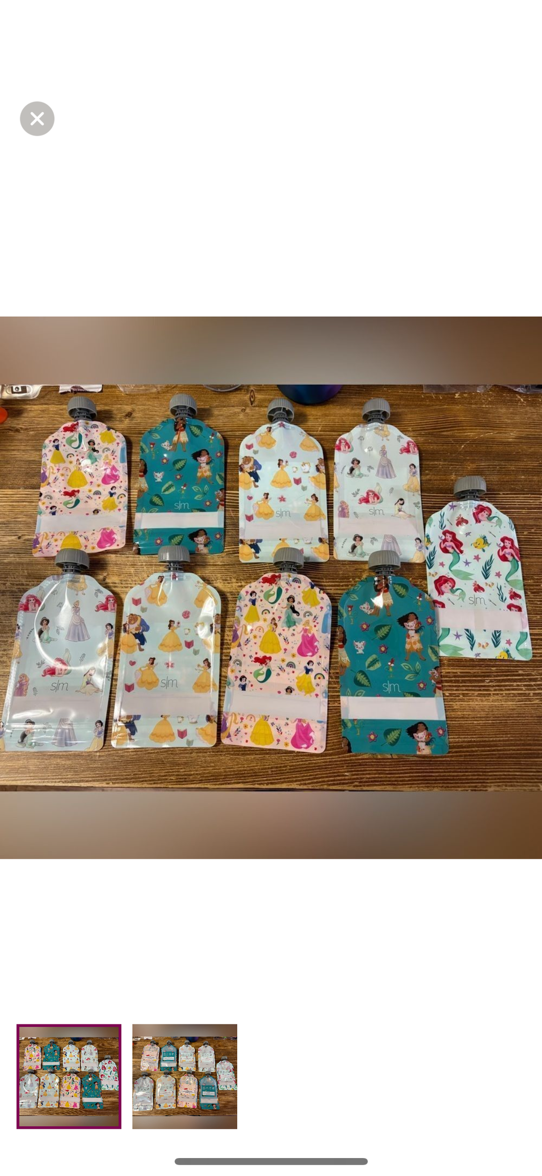 Disney princess pouches Dishwasher safe