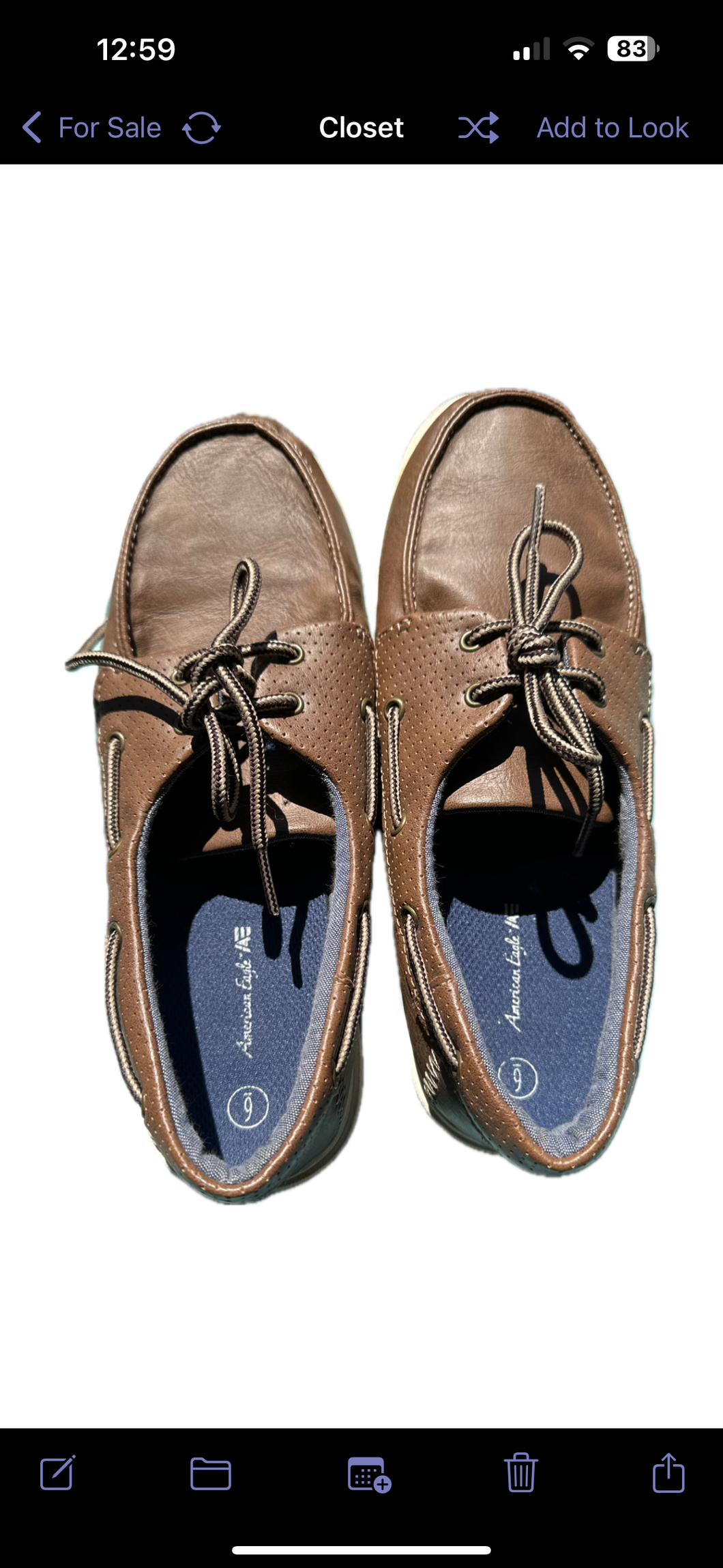 American Eagle boat shoe - size shoes-teen 6