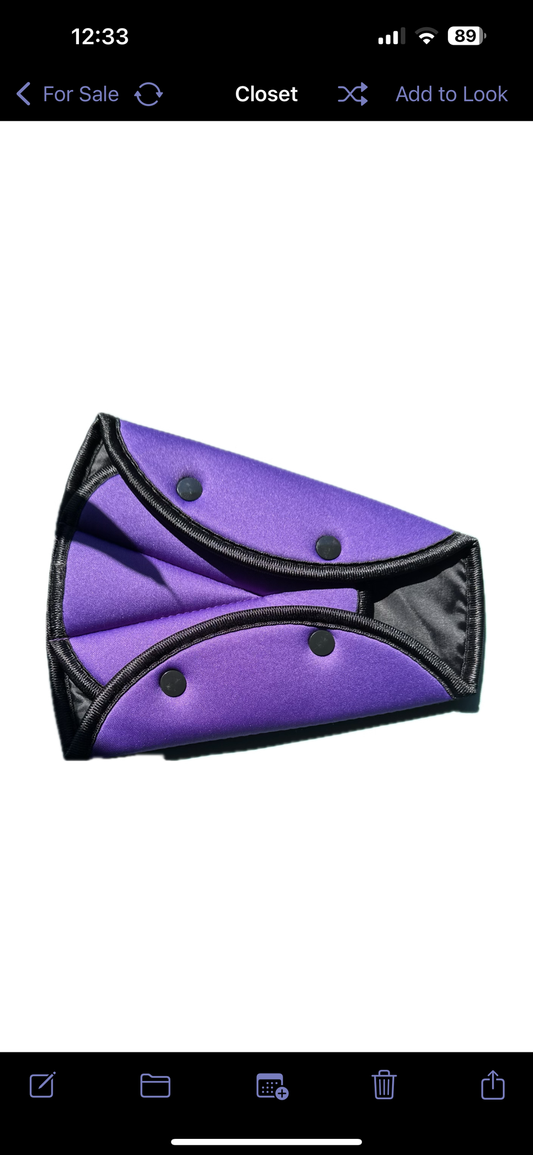 New purple seatbelt Adjuster so it isn't on