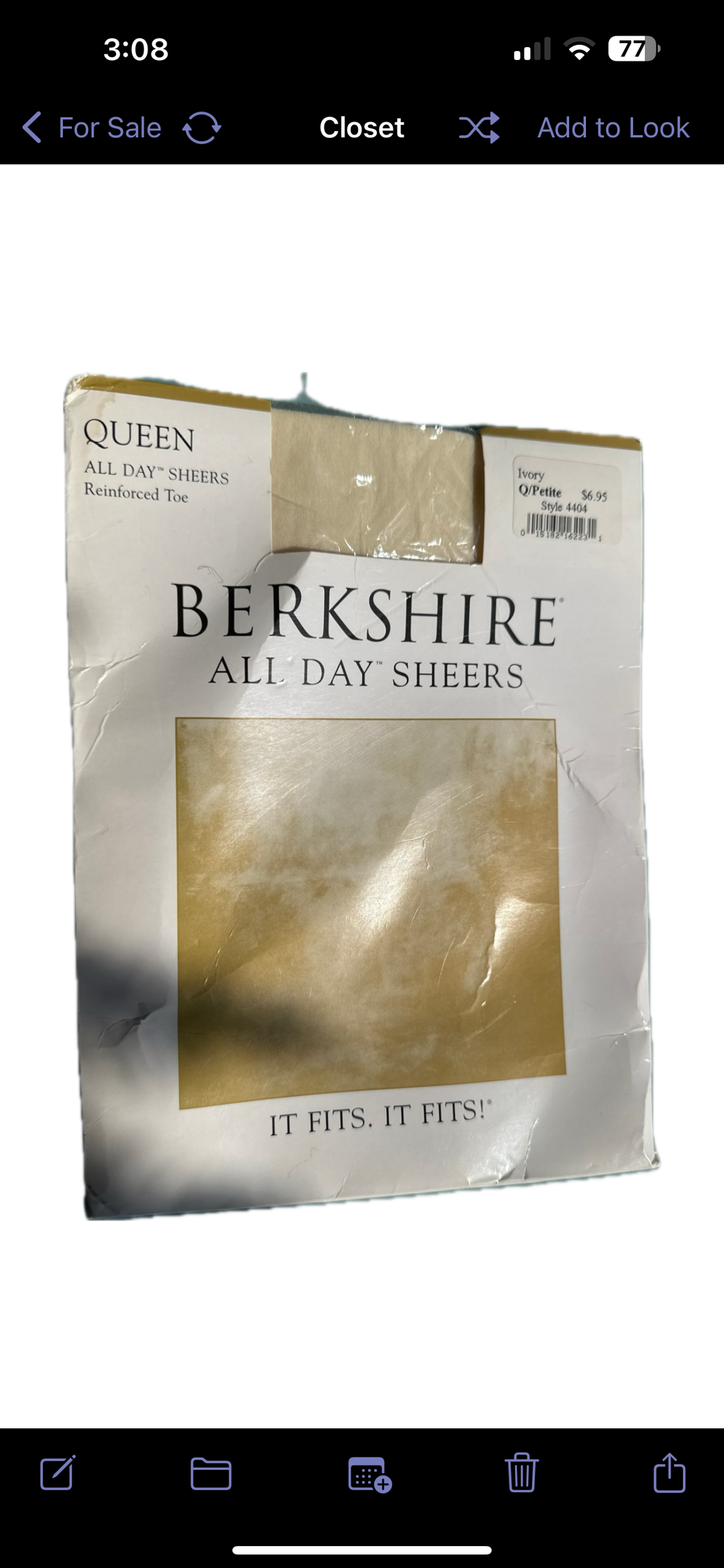 NWT Berkshire all day Sheers ivory color
