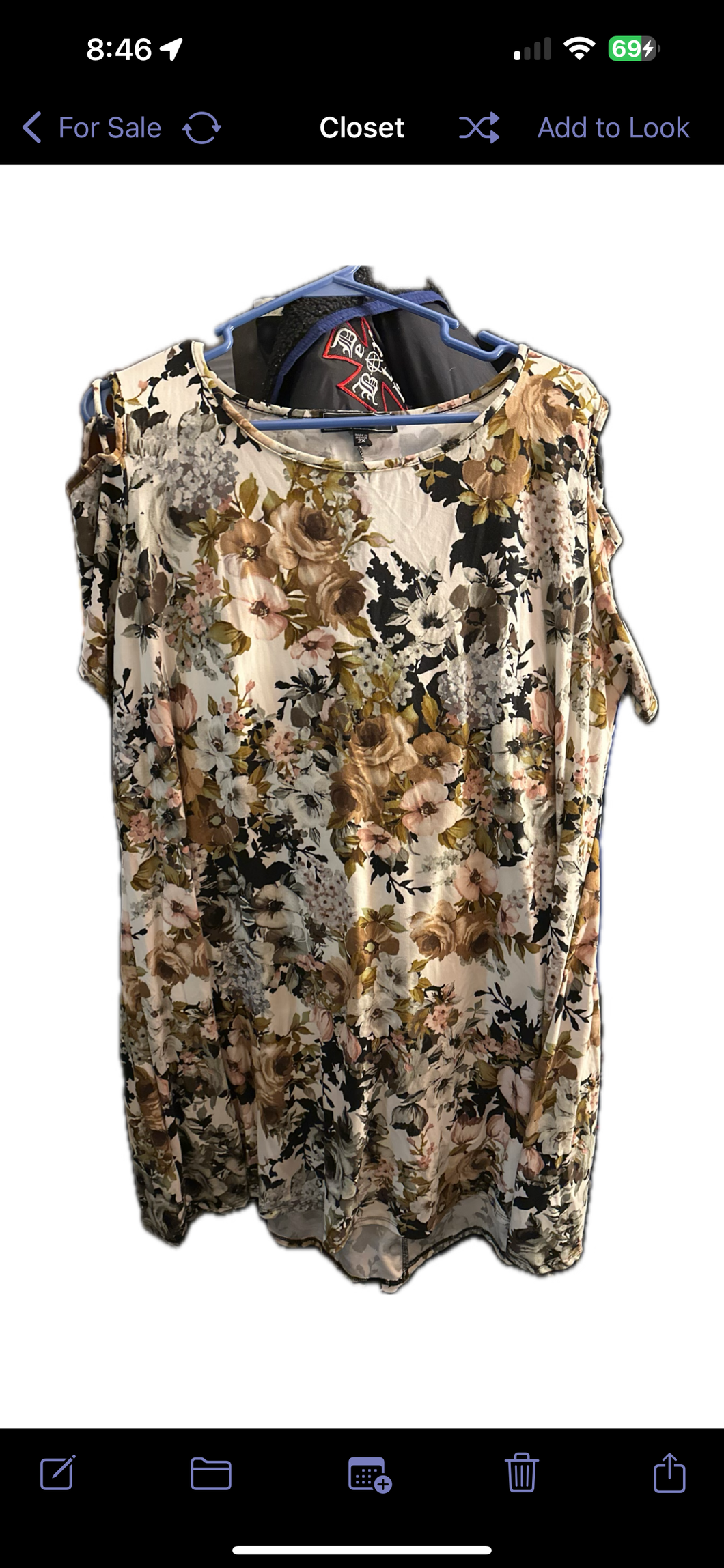 Vibe sportswear dress Floral and cold shoulder - size Women XXL (20-22)