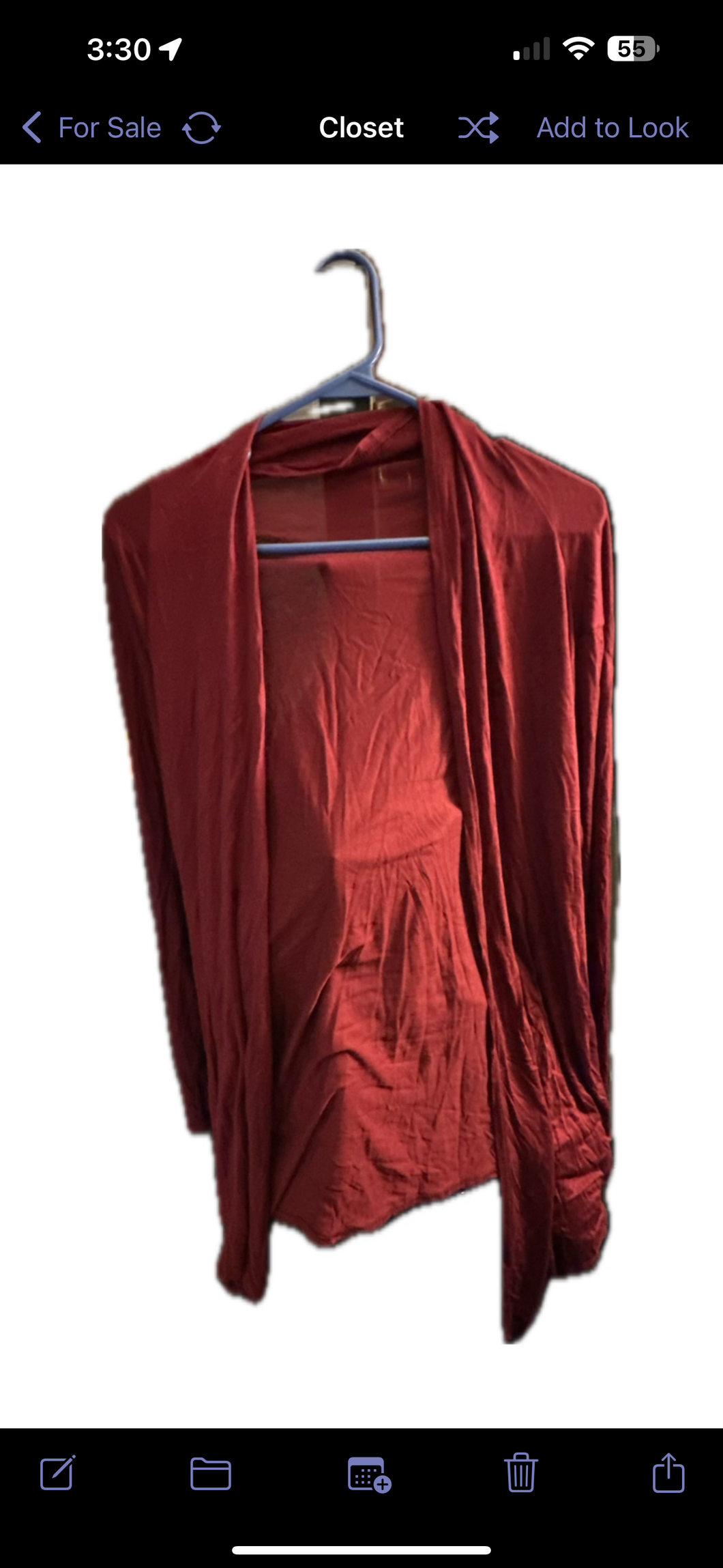 Isaac liev cardigan Maroon - size Women 1XL (16-18)