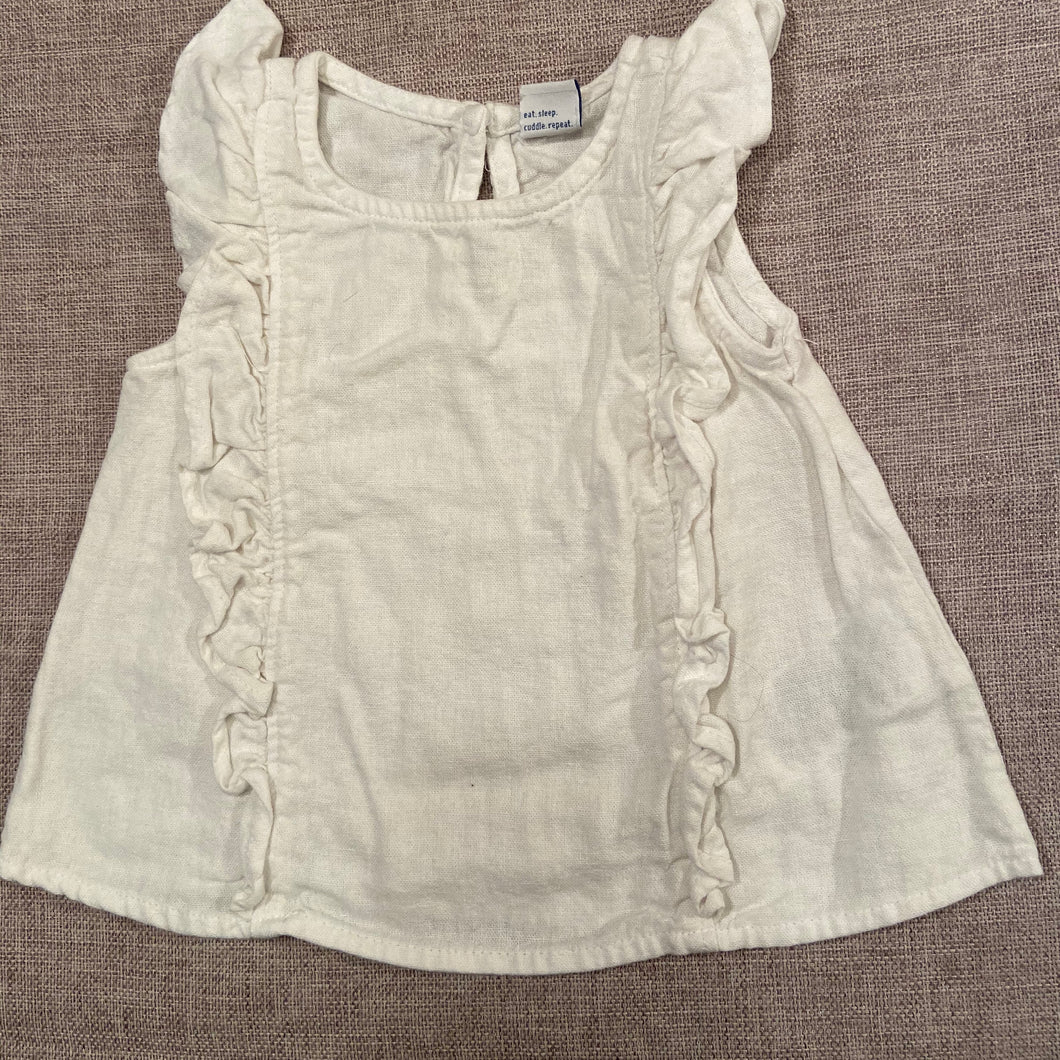 Old Navy Tank white linen - size 6-9 Months