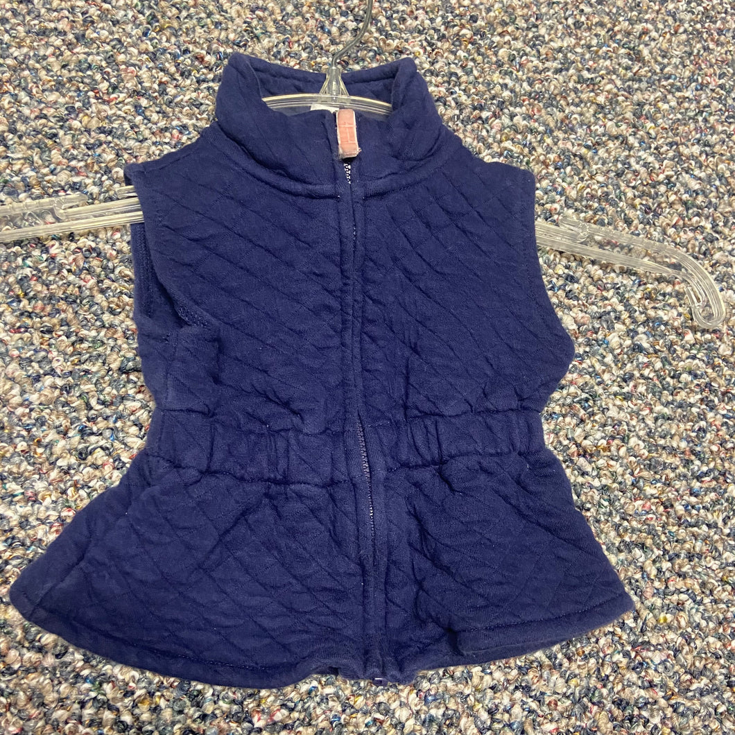 Carter's Vest navy full zip - size 12 Months