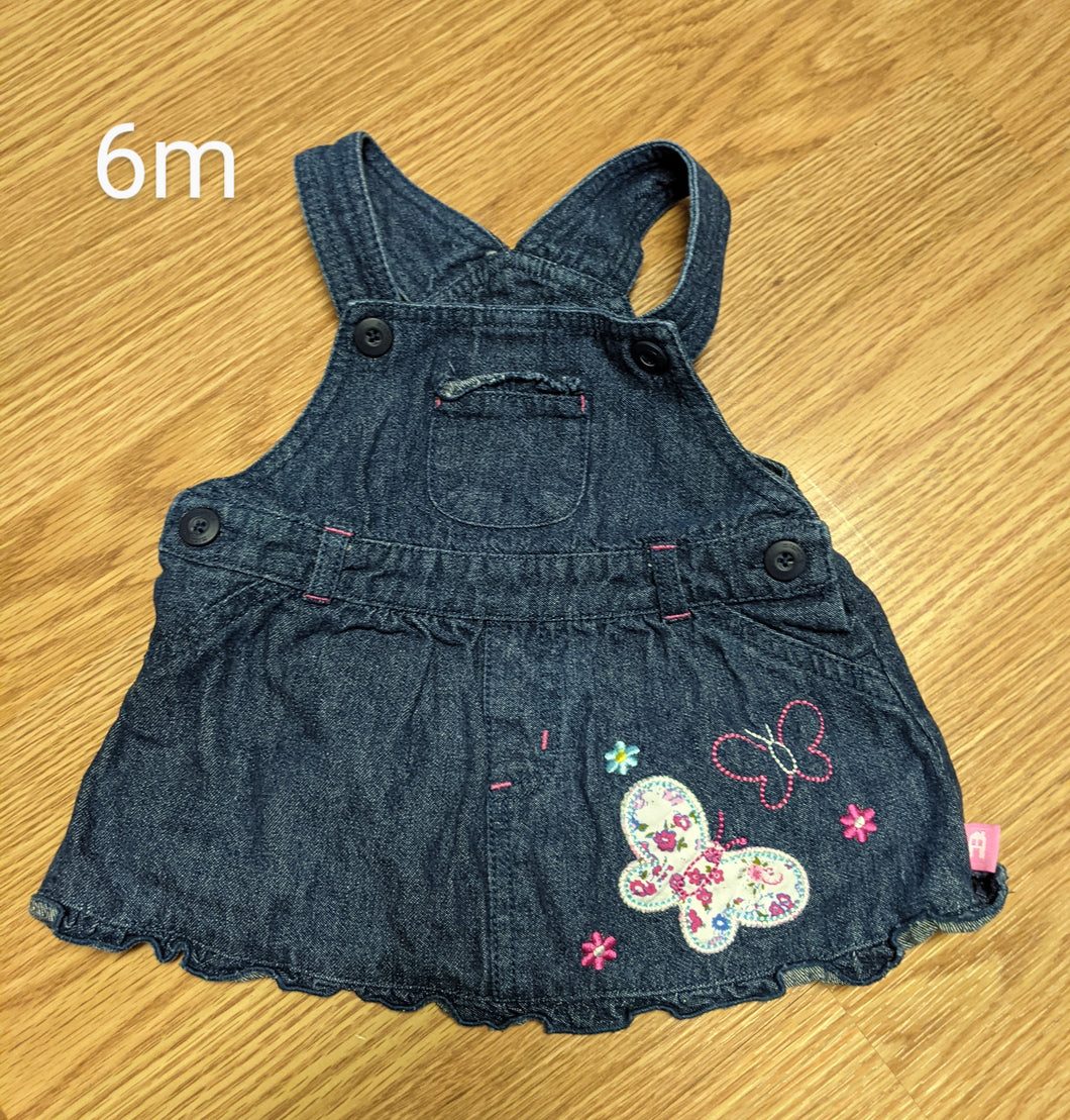 oshkosh butterfly overall dress - size 6 Months