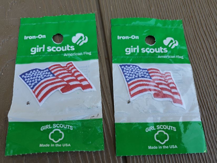 Girl scouts patch -VEST flags - 2 new