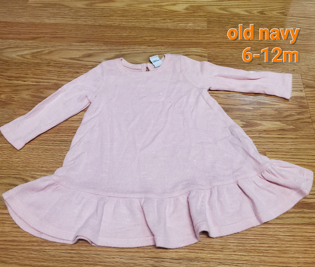 old navy pink dress - size 6 Months