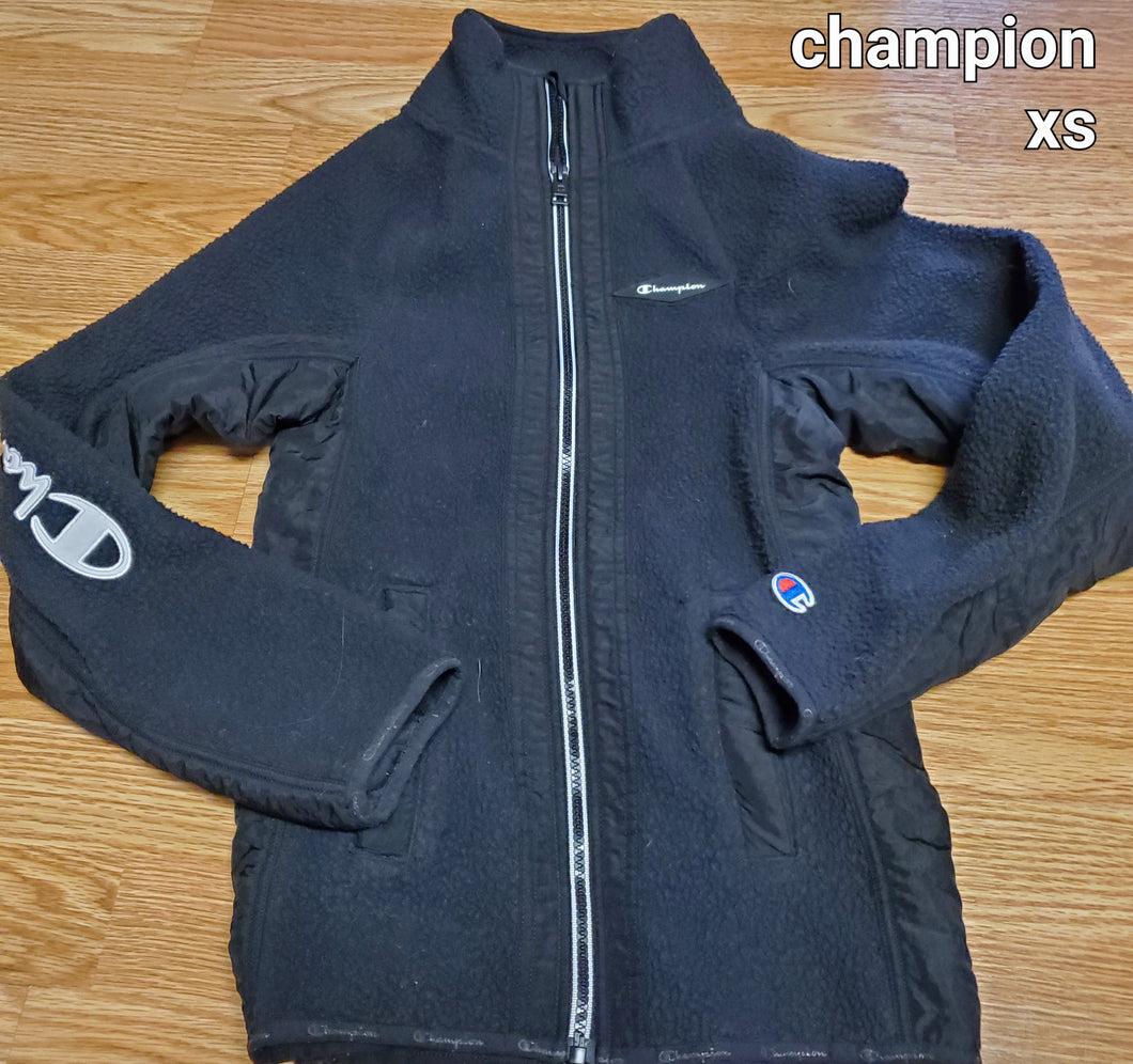 champion black zip up sweater - size Women XS (0-2)