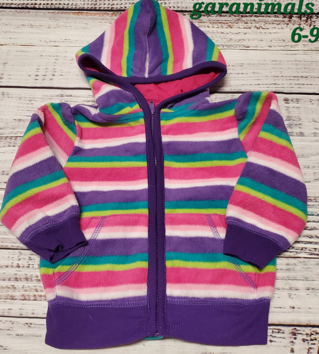 garanimals stripped zip up - size 6 Months