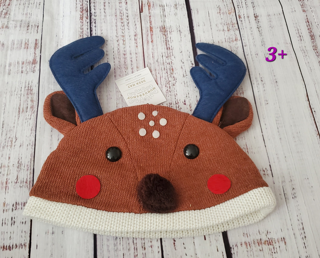 new - reindeer hat 3+