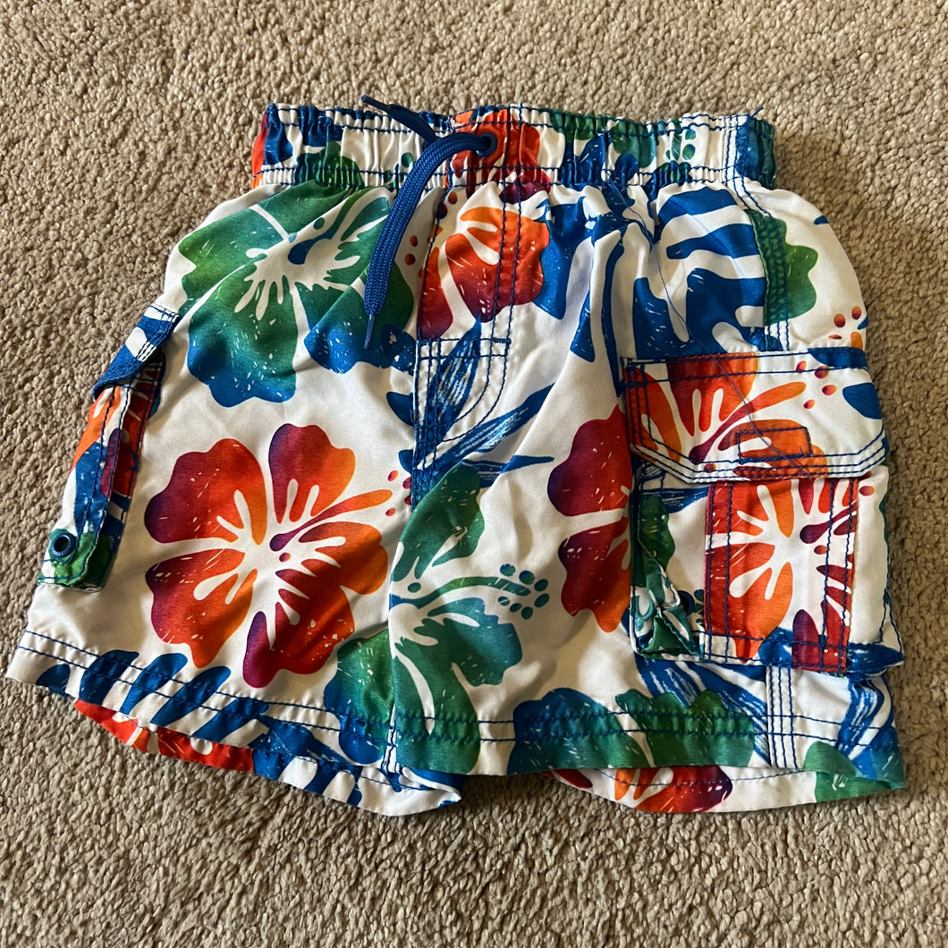 Children Place swim trun White Hawaiian - size 12 Months