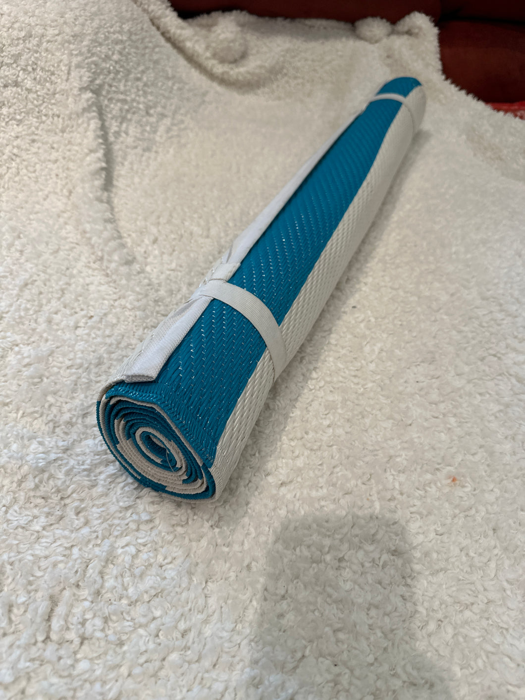 Roll up mat for Beach or sporting event blue