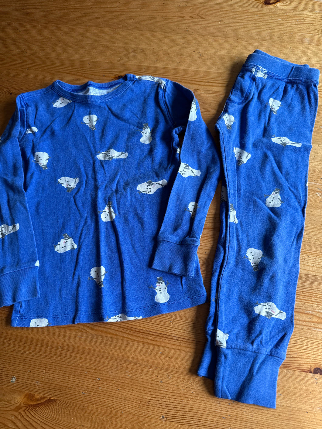 J crew pjs Melting snowman - size 5T/5