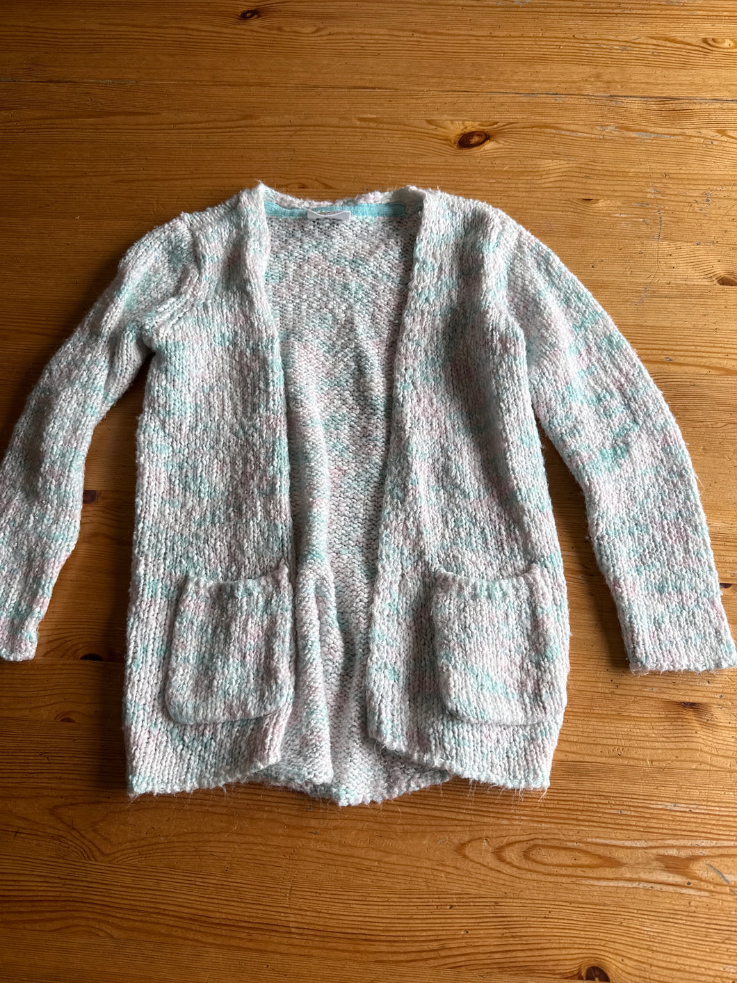 Pink/teal/white Sweater cardigan - size 5T/5