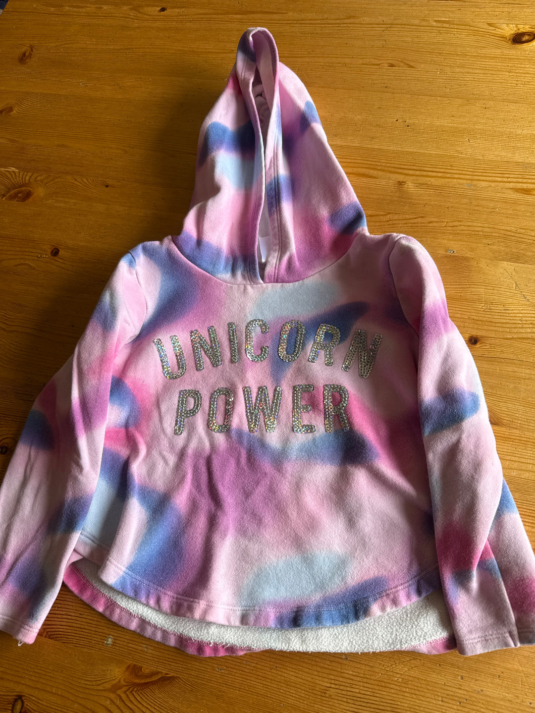 Unicorn power Says 8 fits like 6 - size Kids 6