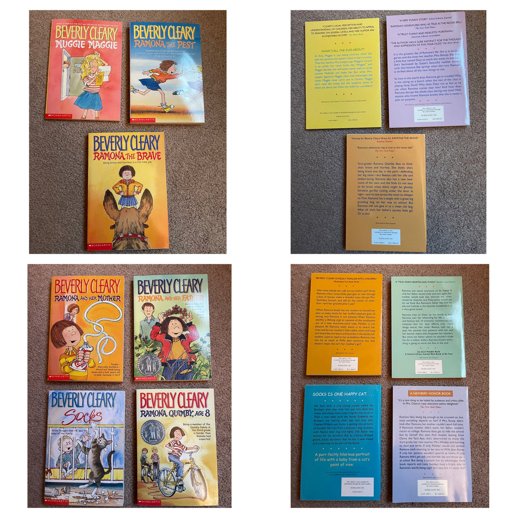 Beverly Cleary Books Set of 7, Scholastic