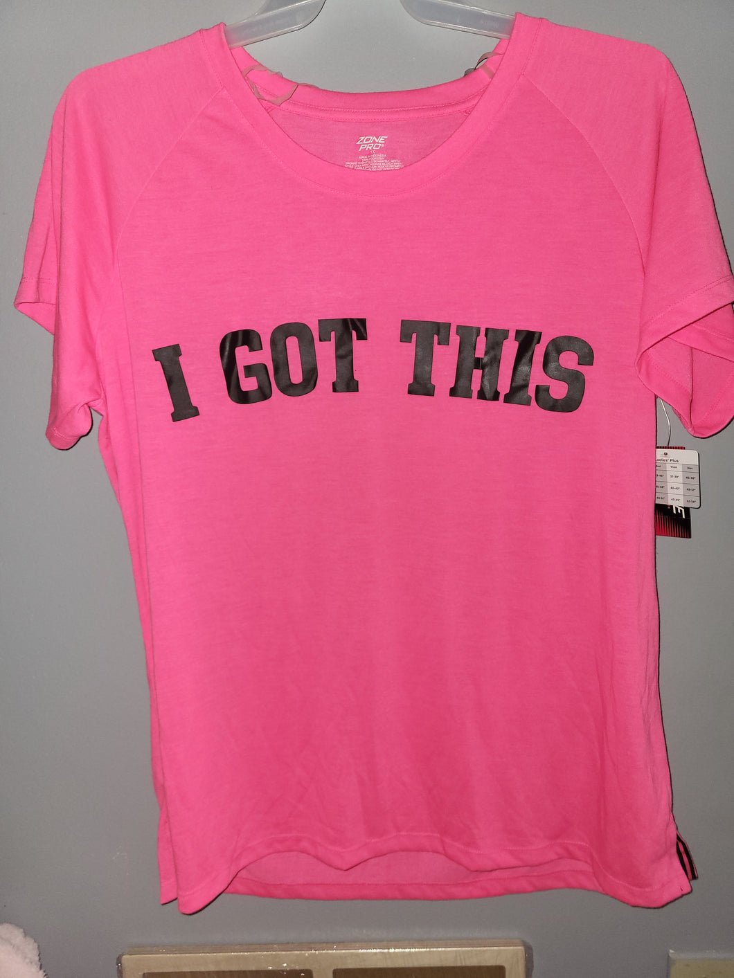 pink tshirt light weight - size Women 1XL (16-18)