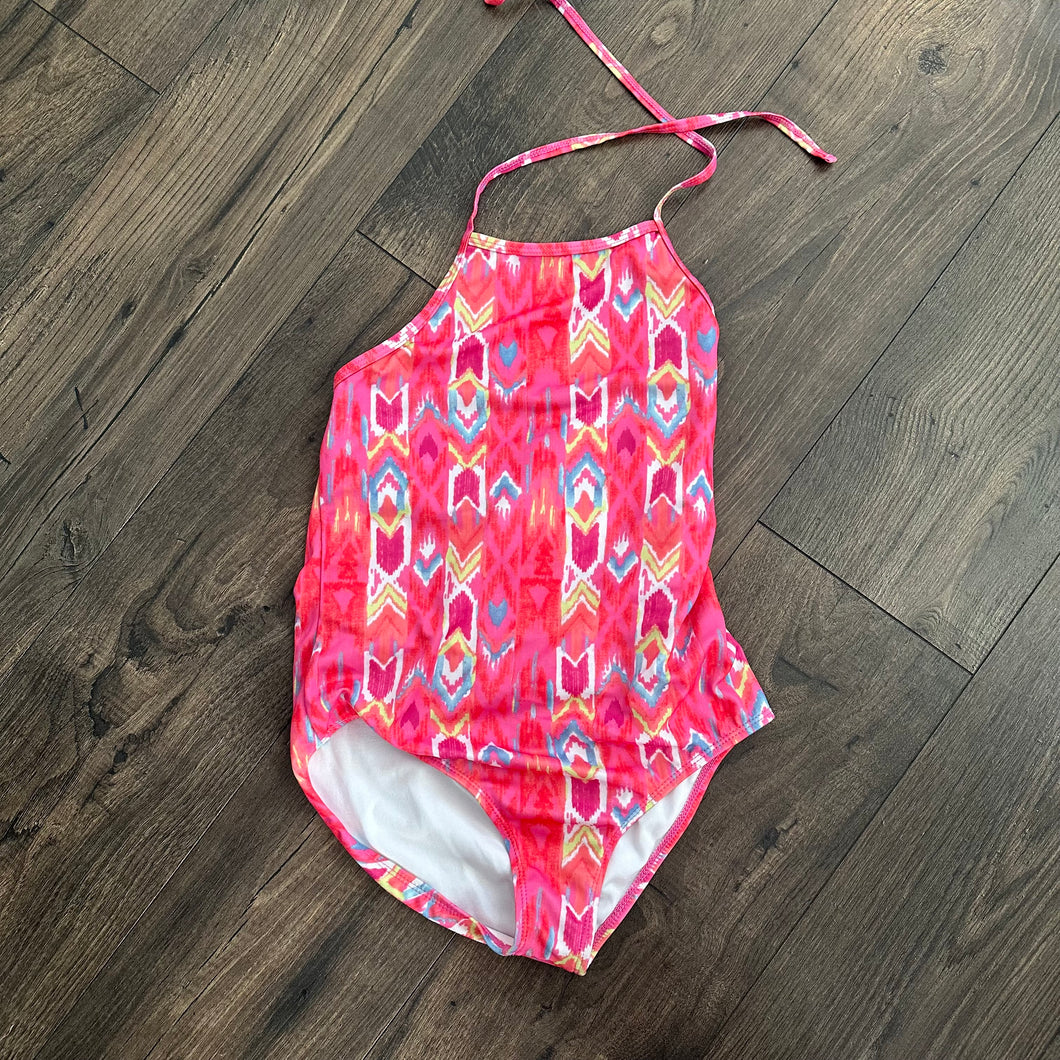 Gymboree pink one piece Halter swimsuit - size Kids 14