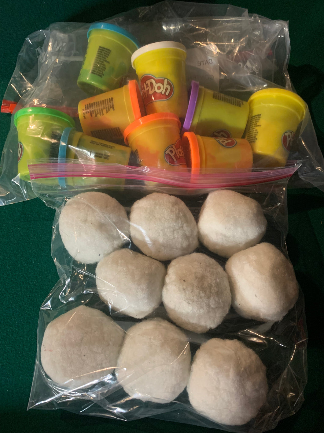 Large bags play dough Snowballs