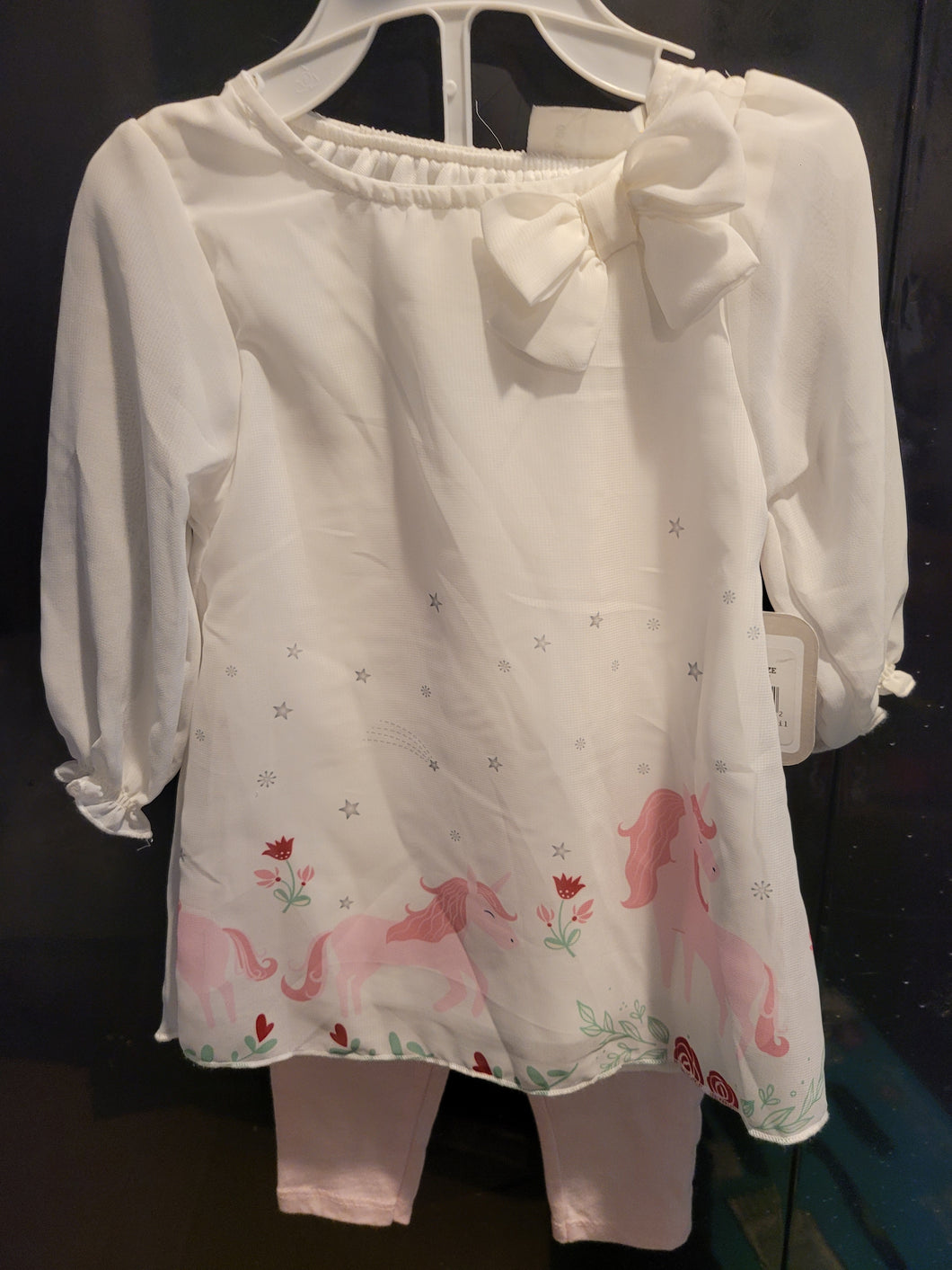 Rene Rafe BNWT 2 PC Sheer white shirt w/ - size 12 Months