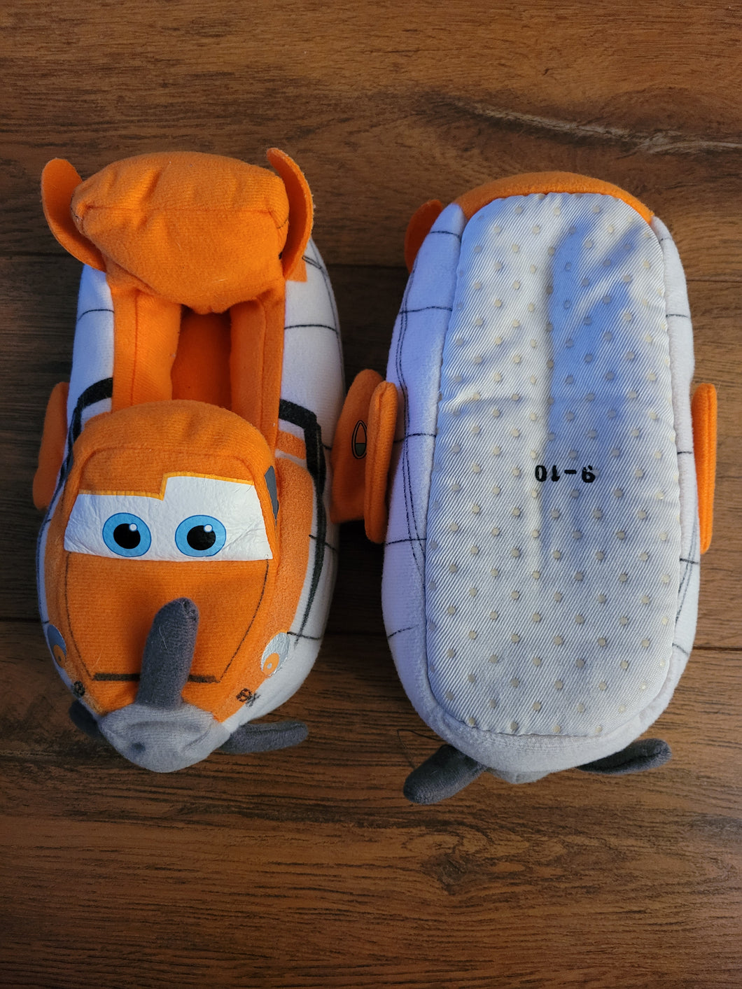 Planes Orange/White/Blac Slide on slippers - size Shoes-toddler 9