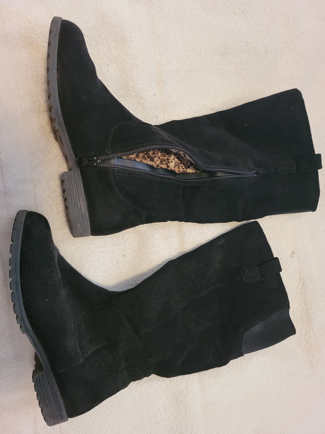 Cat & Jack Black Calf High boots - size Shoes-youth 4