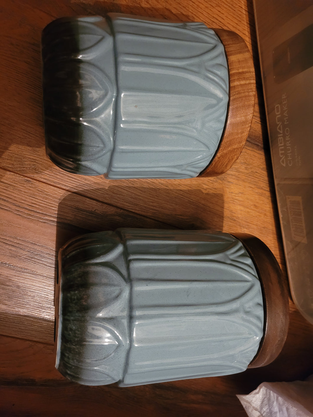 Pier 1 Blueish color 2pc-Canister set
