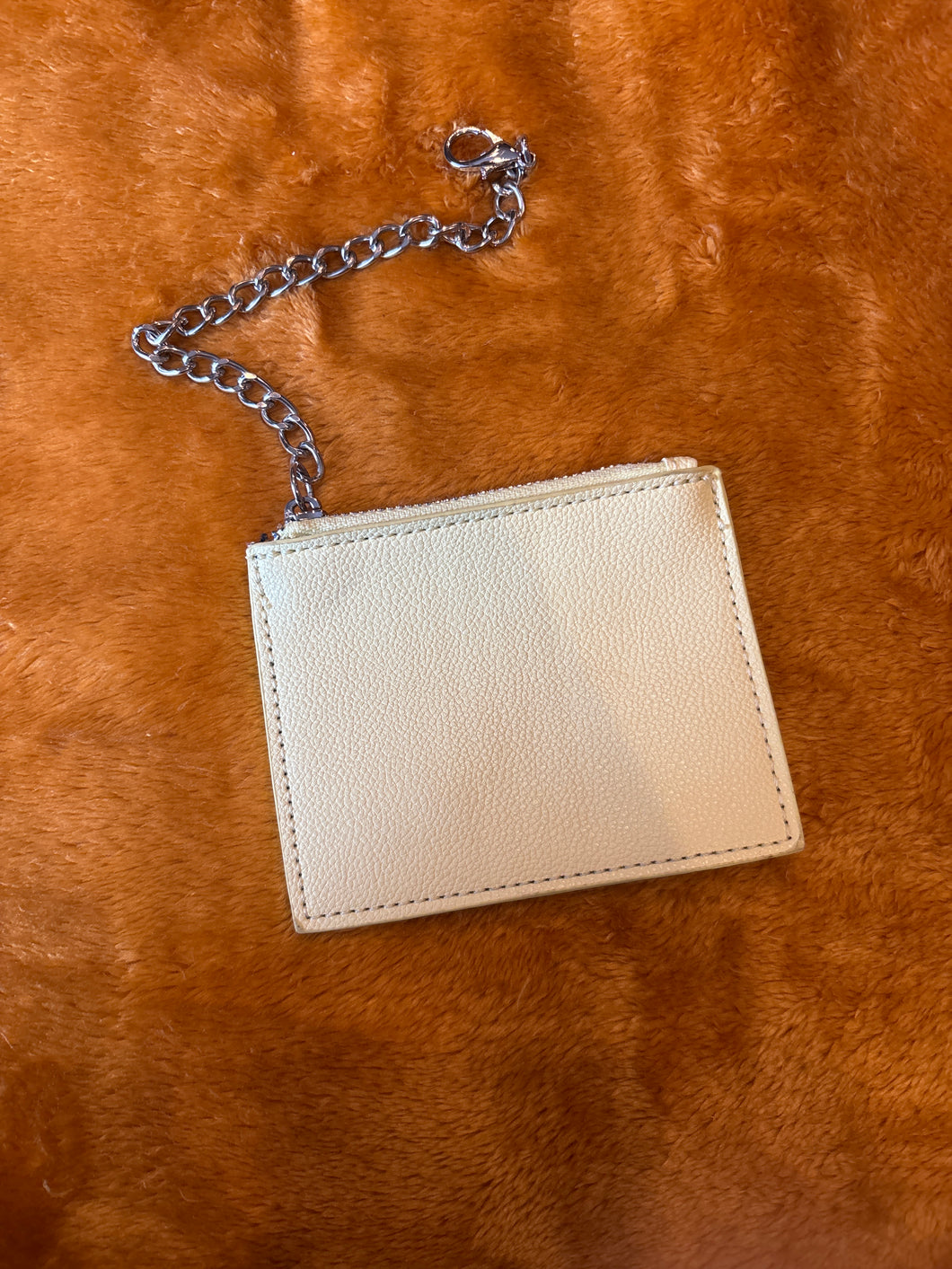 Yellow coin purse with Metal chain