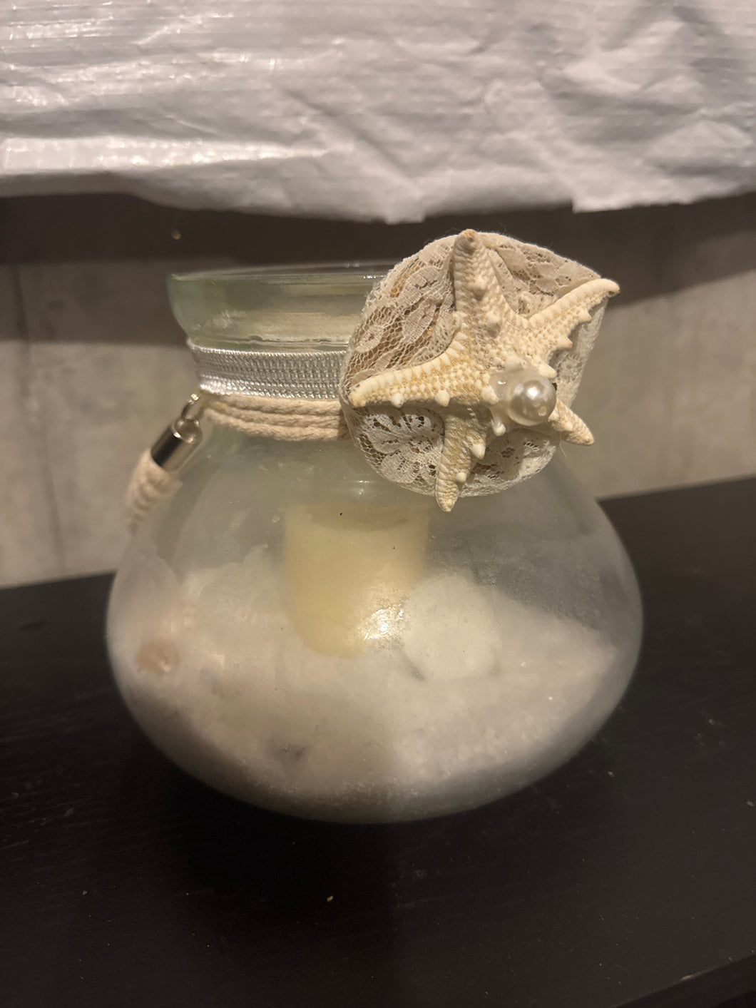 Seashell candle jar Large