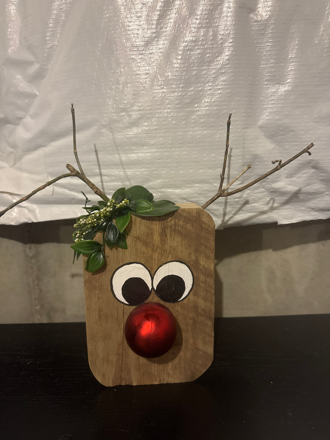rustic wood reindeer Handmade