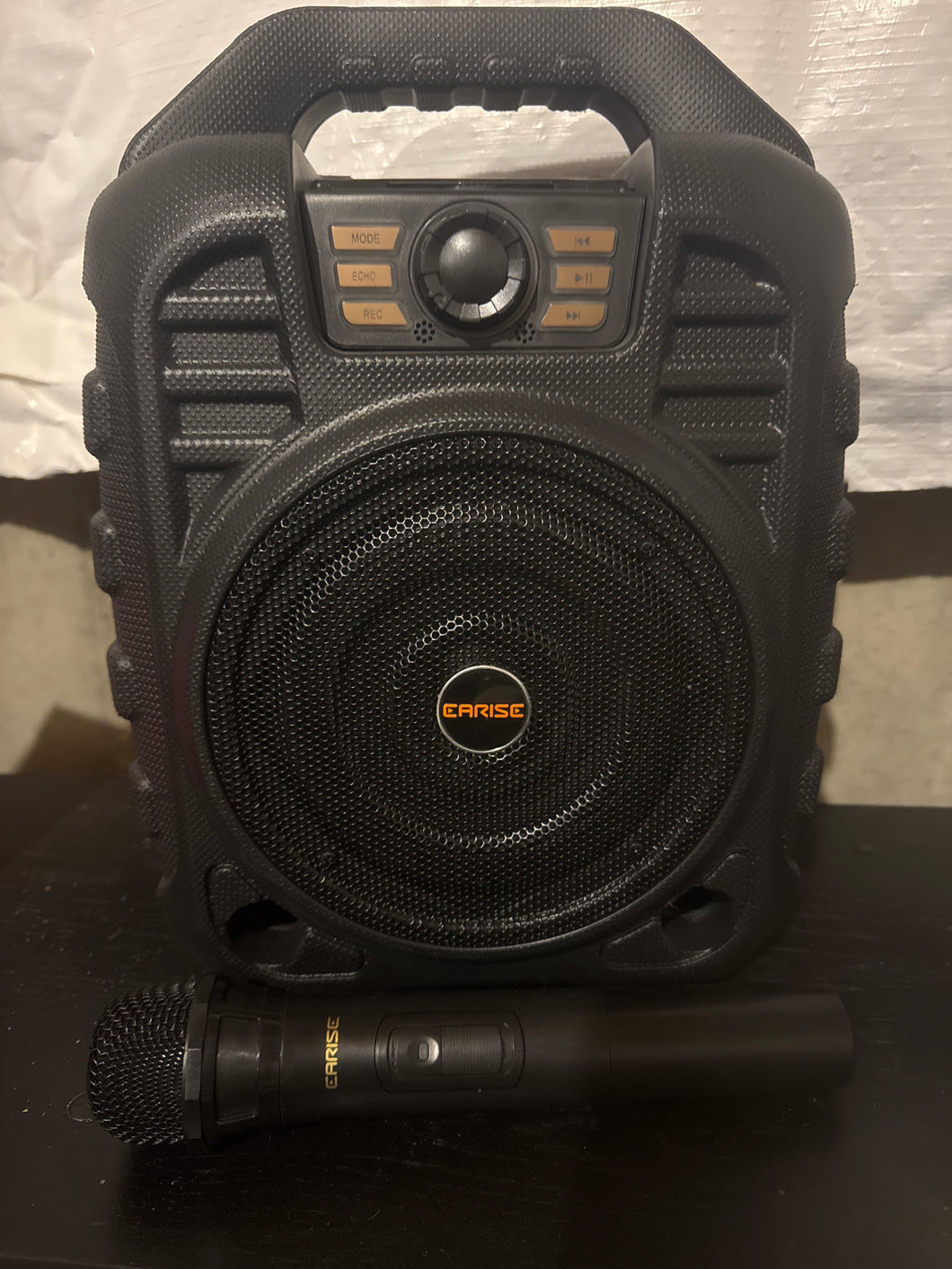 Karaoke machine with mic