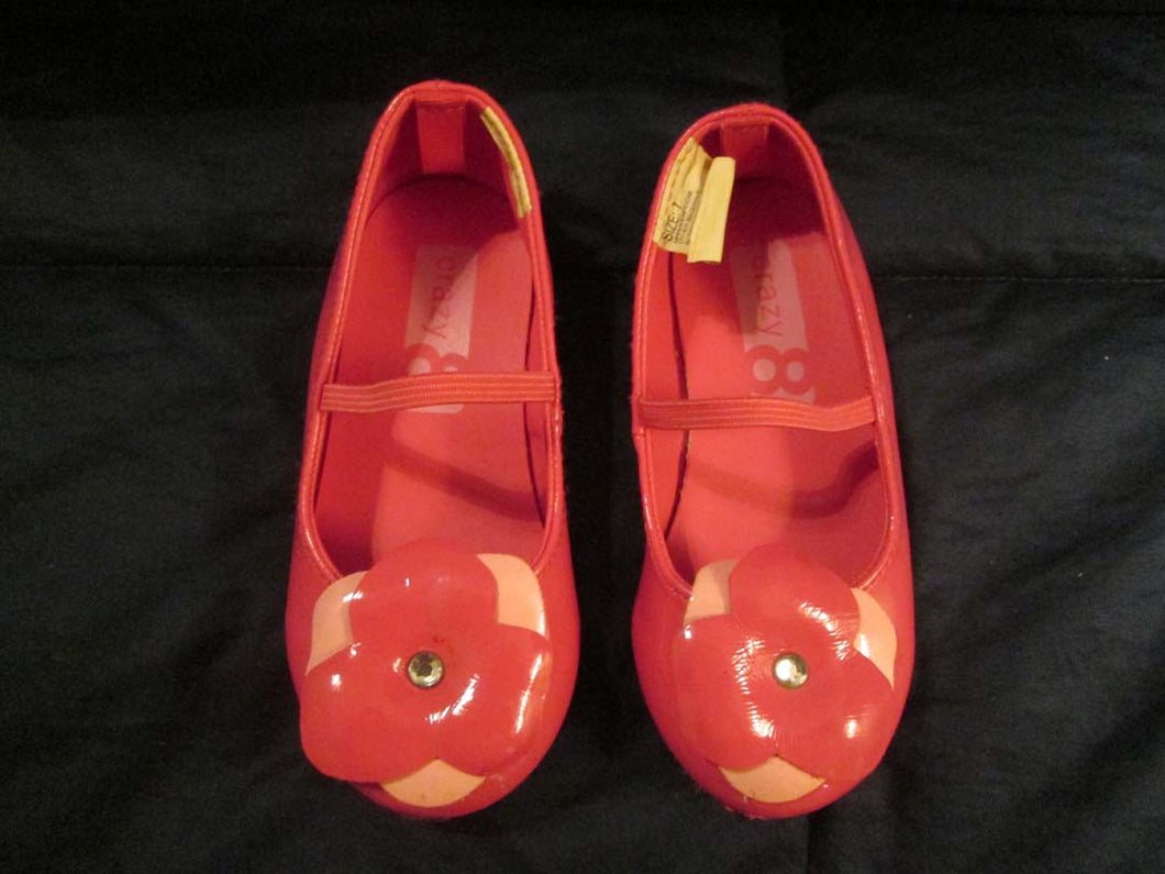 Crazy 8s pink patent leather with pink bow - size Shoes-toddler 7