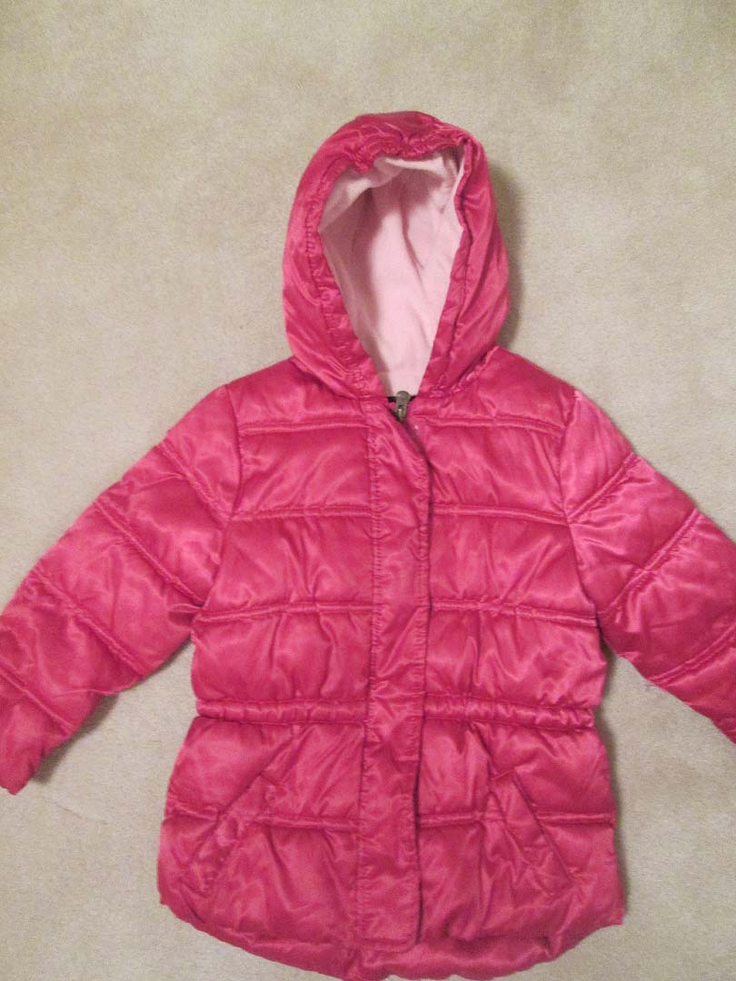 Faded Glory  pink hooded winter jacket - size 4T/4