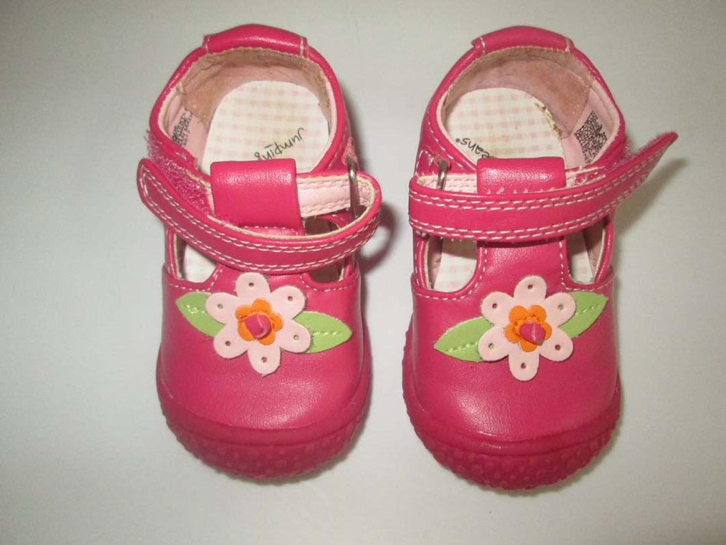 jumping beans - pink with pink bow - size Shoes-Baby 3