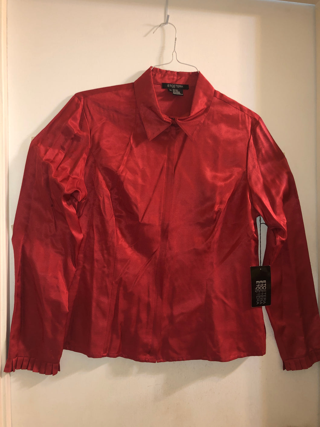 Etcetera SilkWoolViscose NWT blouse pomegranate - size Women L (12)