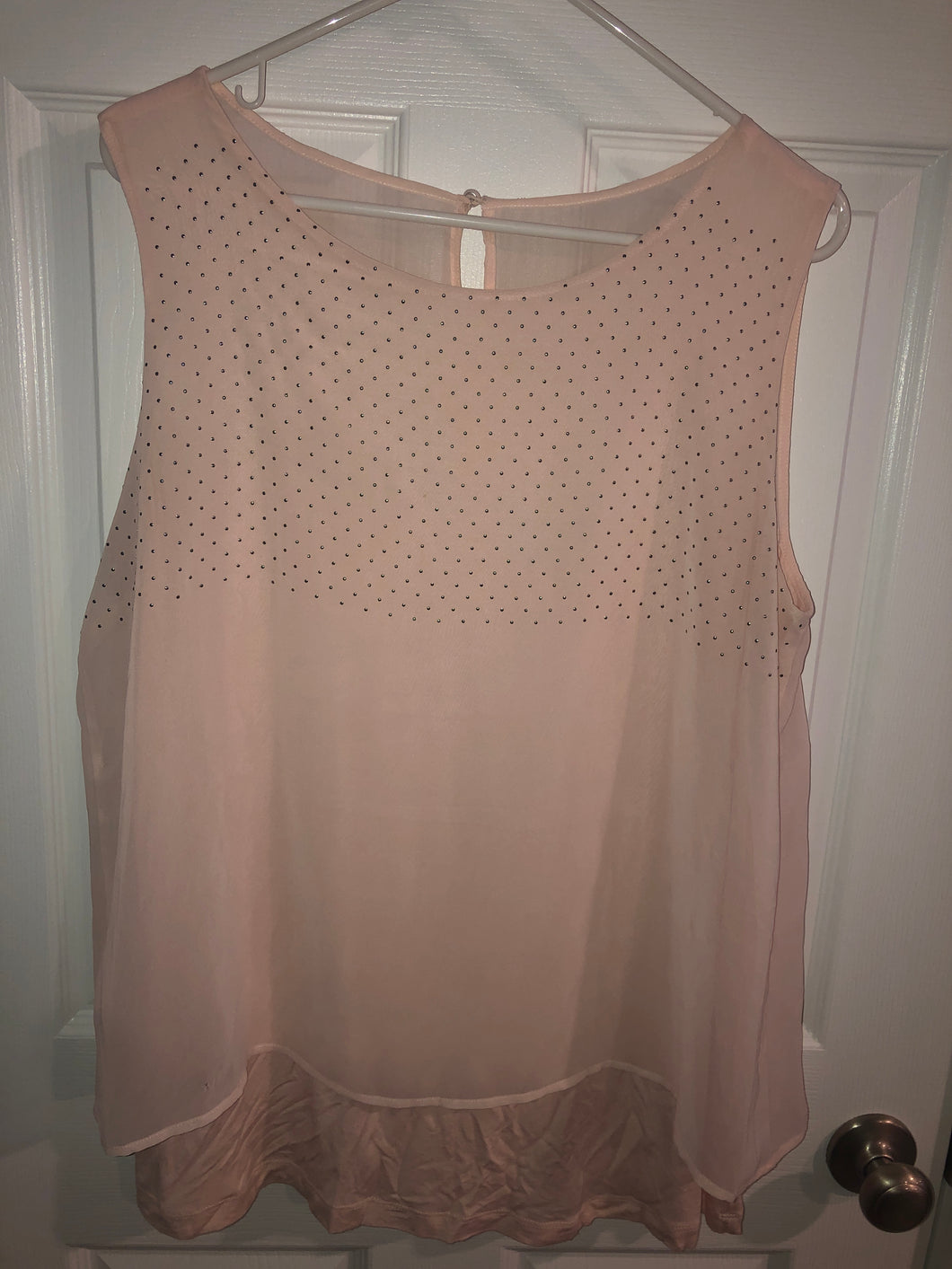 NewYork&Co sheer pale pink polyester - size Women L (12)