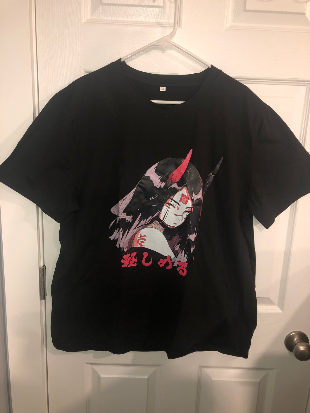 Anime Tshirt polyester like new tried on once - size Women 1XL (16-18)