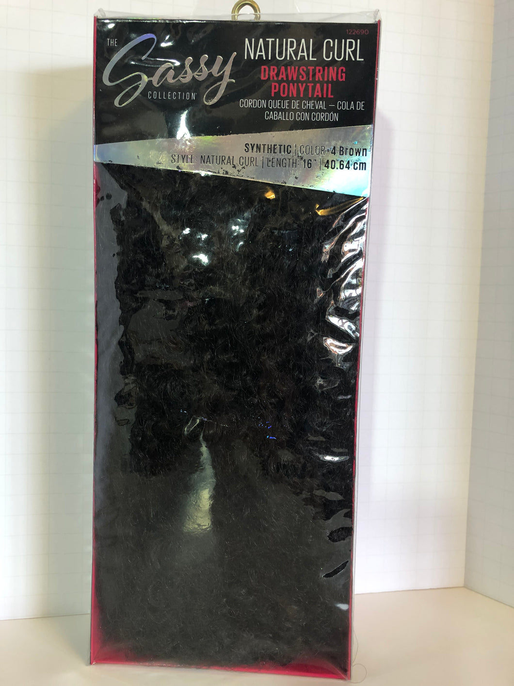Sassy NIB pony tail dark brown 16inch