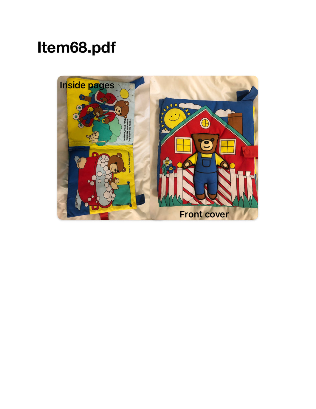 Sandviks Bokforlag hand Washable soft cloth book