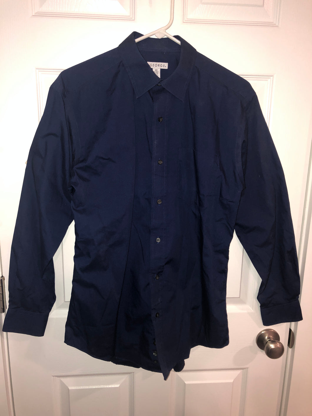 George button front long sleeve cotton polyester - size Mens S