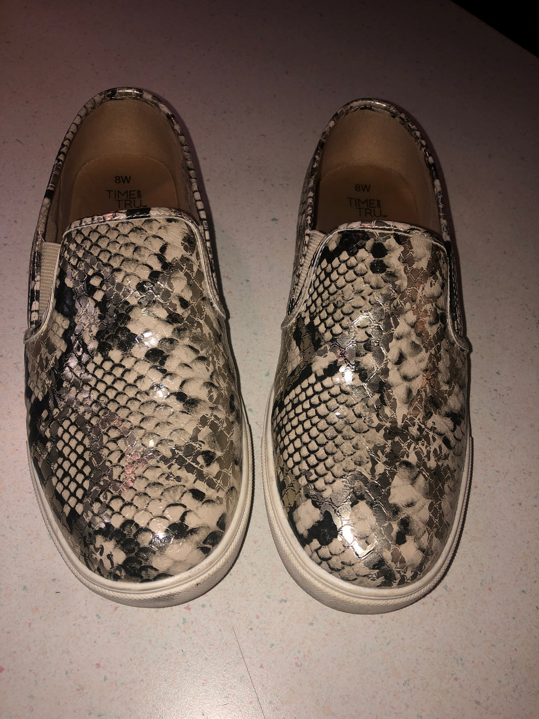 TimeAndTrue memory foam slip ons size 8W - size Shoes-Womens 8